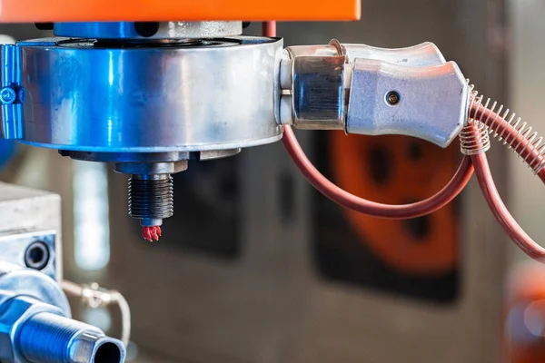 Industrial automotivo máquina-ferramenta equipamentos peças detalhes close up — Fotografia de Stock