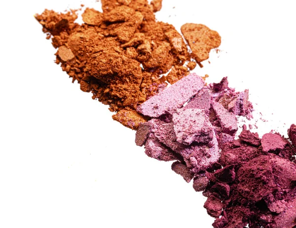 Make-up Hintergrund von gemischt gefärbten zertrümmerten Lidschatten — Stockfoto