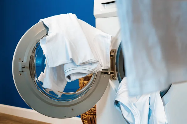Laundry room. Close up of washing machine