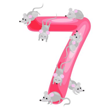 sıra sayıları tutar hayvanlar alfabe anaokulu kitaplar abc veya İlköğretim Okulu poster koleksiyonu vektör çizim hesaplama yeteneği ile sayma çocuk eğitimi için