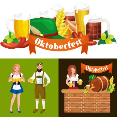 Açık ve koyu bira bir pub arka plan snacks ile bardak.