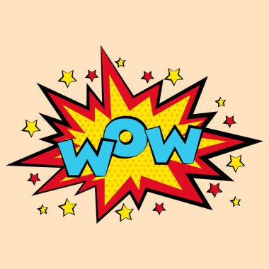 Komik ses efektleri pop sanat vektör tarzı. illüstrasyon kabarcık konuşma word ve çizgi film ifade ile geliyor