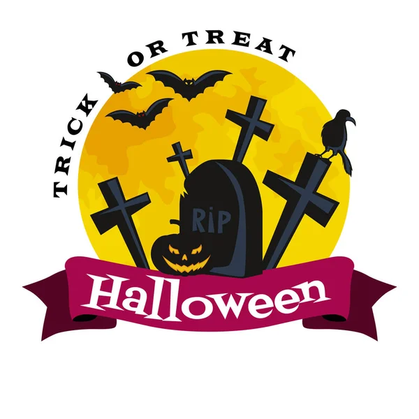 Happy Halloween Badge en Label — Stockvector