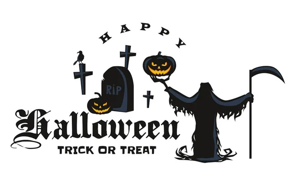 Happy Halloween Badge en Label — Stockvector