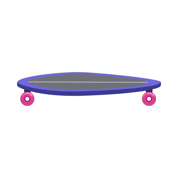 Geïsoleerde skateboard met wiel voor actieve levensstijl, extreme sport jeugd activiteit, evenwicht straat vervoer vectorillustratie — Stockvector