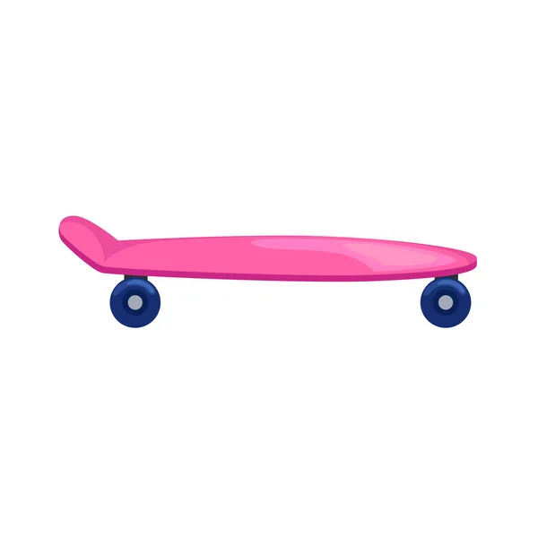 Geïsoleerde skateboard met wiel voor actieve levensstijl, extreme sport jeugd activiteit, evenwicht straat vervoer vectorillustratie — Stockvector