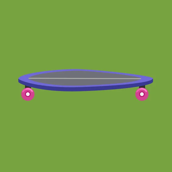 Skateboard isolato con ruota per uno stile di vita attivo, sport estremo attività giovanile, equilibrio trasporto stradale vettoriale illustrazione — Vettoriale Stock