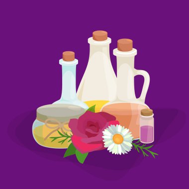 doğal organik el kümesi sabun ile zeytin vektör çizim, vücut güzellik bakım kavramı, doğa kozmetik aroma bar bitkisel el yapımı spa ürünleri koleksiyonu için yapılır