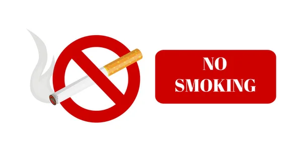 No smoking and smoking area labels with tobacco cigarette vector illustration — Stock Vector