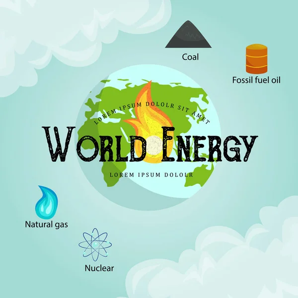 Alternatív energia zöld hatalom fogalmának környezet mentéséhez megújuló turbina az energia, szél- és napenergia ökológia, ökológiai iparág vektoros illusztráció — Stock Vector