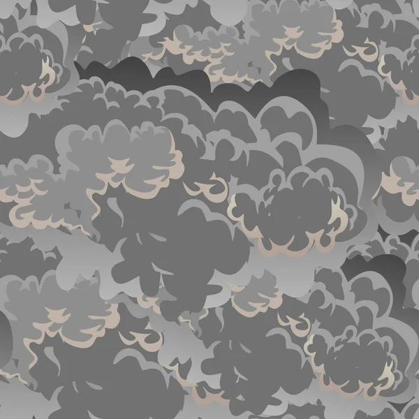 Nuage dans le ciel motif sans couture, air nature fond décoratif, texture pour la conception de tissu illustration vectorielle — Image vectorielle