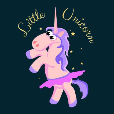 şirin tek boynuzlu at cabukşalterli, sihirli pegasus uçan kanat ve boynuz ile gökkuşağı, fantezi at vektör çizim, tebrik kartı metin şablonu, renkli arka plan üzerinde hayal efsane yaratık izole