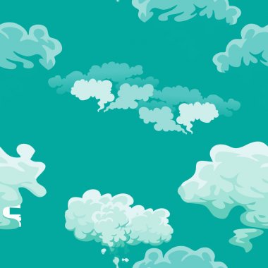 gökyüzü seamless modeli, hava doğa dekoratif arka plan, doku kumaş tasarım vektör çizim için bulut