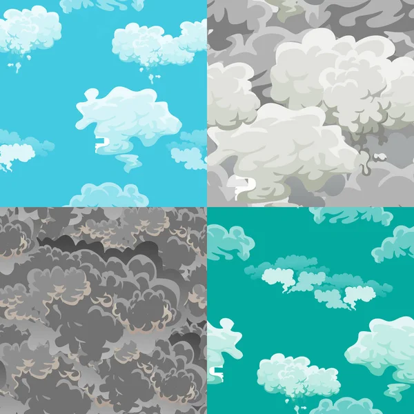 Cloud in the sky seamless pattern, air nature decorative background, texture for fabric design vector illustration — Stock Vector