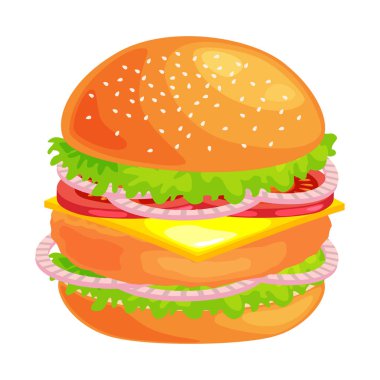 sığır eti lezzetli hamburger ızgara ve barbekü et ekmek domates peynir beyaz üzerine taze sebze sos aperatif veya yemek, hamburger klasik Amerikan fast food yemek her zamanki menüsü için topuz ile giyinmiş olabilir