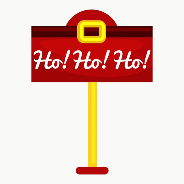 Noel posta kutusunu izole Santa Claus xmas posta teslim postbox vektör llustration, hohoho — Stok Vektör