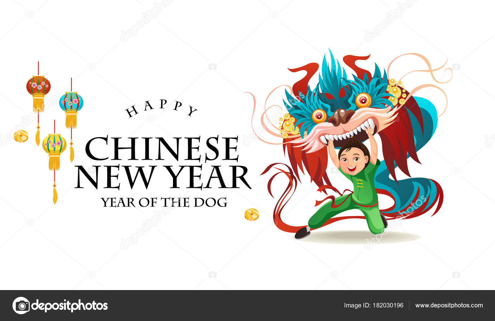 Chinese year lunar history animals china festival 중국 음력 새 해 사자 댄스 싸움 흰색 배경, 중국 전통 의상 지주 다채로운 드래곤 마스크 퍼레이드 나 카니발, 행복 한 댄서에