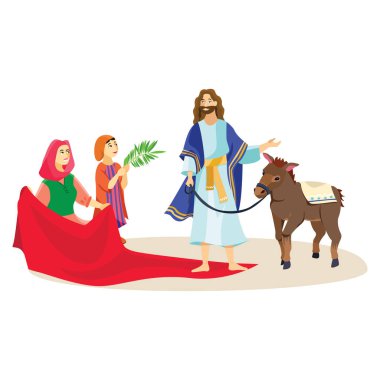 Kutsal hafta Hayırlı Cuma, İsa'nın çarmıha germe ve onun ölüm, istasyonları, çapraz, Tanrı tutku, Paskalya Triduum illüstrasyon vektör