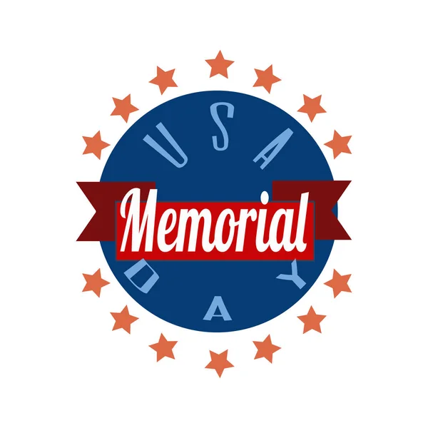 Ημέρα μνήμης. Τυπογραφία σχεδιασμός για ΗΠΑ Memorial Day εκδηλώσεις, πωλήσεων, προώθηση διάνυσμα εικονογράφος — Διανυσματικό Αρχείο