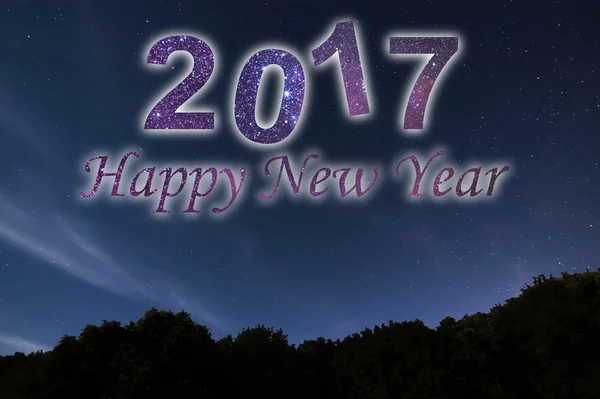 Feliz Año Nuevo 2017. Feliz Año Nuevo. Cielo nocturno . — Foto de Stock