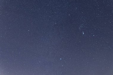 Blue dark night sky with many stars. Milkyway cosmos backgroun clipart