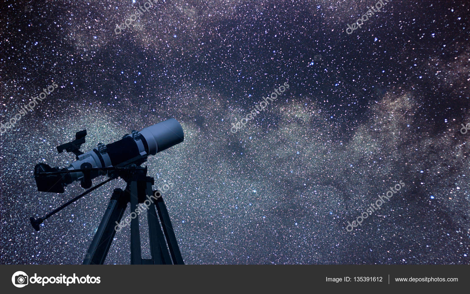 Astronomical Telescope constellation Aquila in the night sky. Eagle