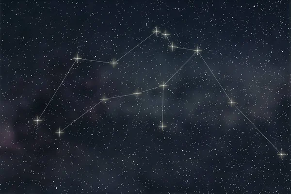 Aquarius Constellation. Zodiac Sign Aquarius constellation lines — Stock Photo, Image