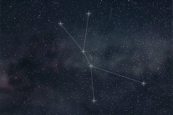 Constelação de Câncer. Signo do zodíaco Linhas de constelação de câncer — Fotografia de Stock