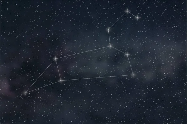 Leo Constellation. Signo do zodíaco Linhas de constelação Leo — Fotografia de Stock