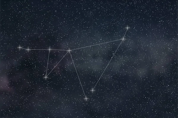 Constelação de Capricórnio. Signo do zodíaco constelação de capricórnio lin — Fotografia de Stock