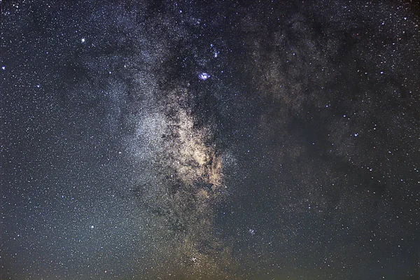 Το κέντρο του γαλαξία milky way, νυχτερινό ουρανό, — Φωτογραφία Αρχείου