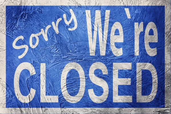 Vintage style Sorry We're Closed sign. — Stock Photo, Image