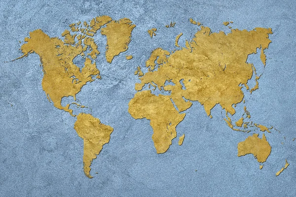 그런 지 세계의 지도입니다. 빈티지 스타일. — 스톡 사진