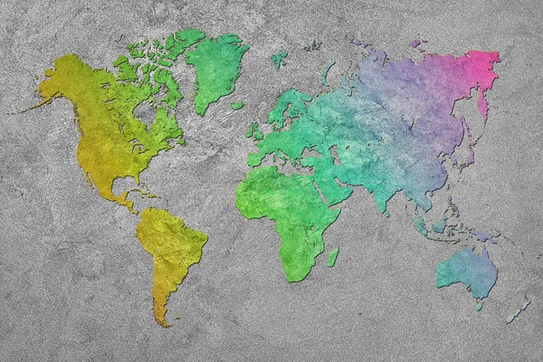 Grunge-Weltkarte. Jahrgangsstil. — Stockfoto