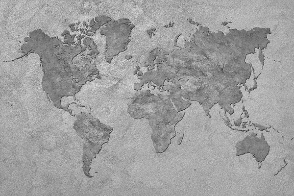 그런 지 세계의 지도입니다. 빈티지 스타일. — 스톡 사진