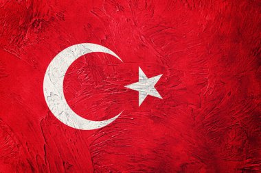 Grunge Türkiye bayrak. Doku ile Türk bayrağı. 