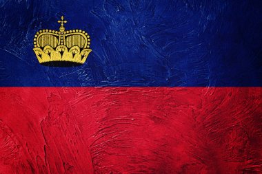 Grunge Lihtenştayn bayrağı. Grunge textur ile Lihtenştayn bayrağı