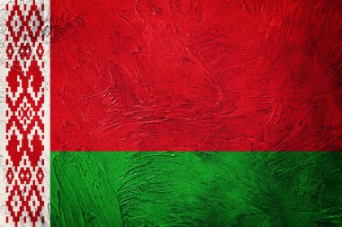 Grunge Beyaz Rusya bayrağı. Doku ile Beyaz Rusya bayrağı. 