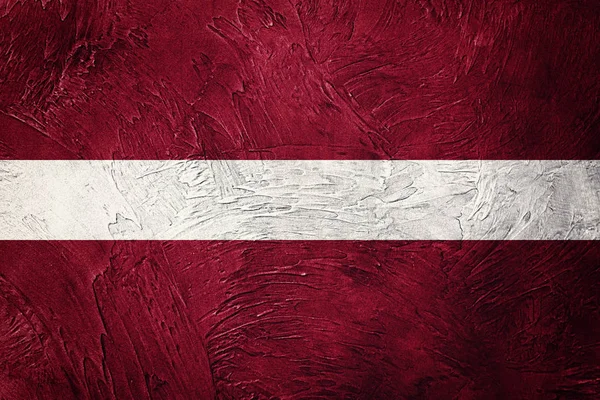 グランジ ラトビア フラグ。ラトビアの旗グランジ テクスチャ. — ストック写真