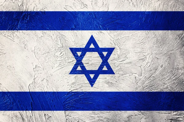 Grunge drapeau israélien. Drapeau Israël avec texture grunge . — Photo