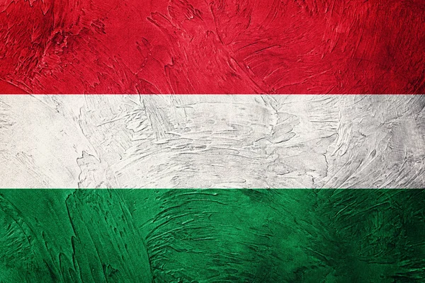 Grunge Magyarország zászlaja. Grunge textúra magyar zászló. — Stock Fotó