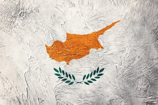 Grunge drapeau de Chypre. Drapeau Chypre avec texture grunge . — Photo