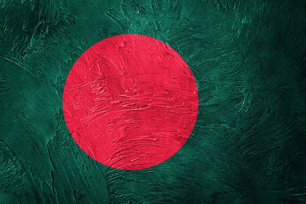 Grunge 孟加拉国国旗。孟加拉国国旗与 grunge 纹理. — 图库照片