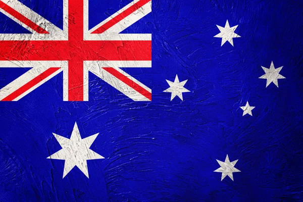 Прапор Австралії гранж. Прапор Австралії з текстурою гранж. — стокове фото