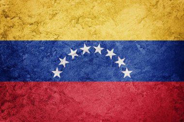 Grunge Venezuela bayrak. Venezuela bayrak doku ile.