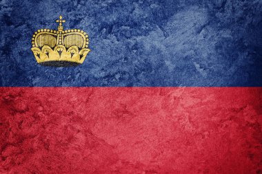 Grunge Lihtenştayn bayrağı. Grunge textur ile Lihtenştayn bayrağı