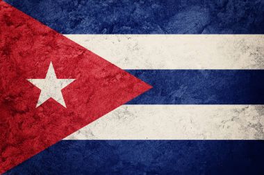 Grunge Küba bayrağı. Doku ile Küba bayrağı. 