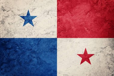 Grunge Panama bayrak. Panama bayrak doku ile.