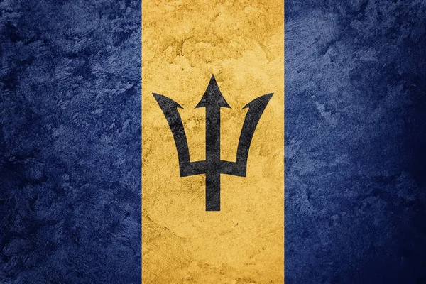 Bandera Grunge Barbados. Bandera de Barbados con textura grunge . — Foto de Stock