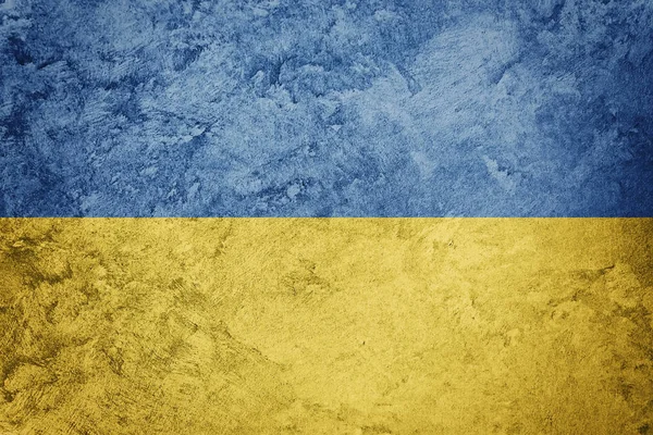 그런 지 우크라이나 플래그입니다. 그런 지 텍스처와 우크라이나 깃발. — 스톡 사진
